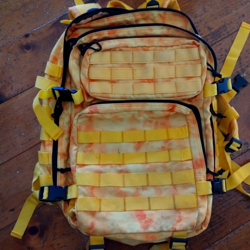 Stylish Cream and Yellow Men's Backpack
